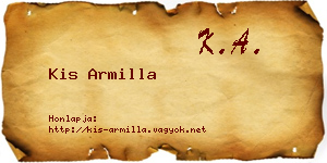 Kis Armilla névjegykártya