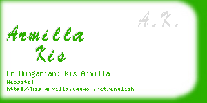armilla kis business card